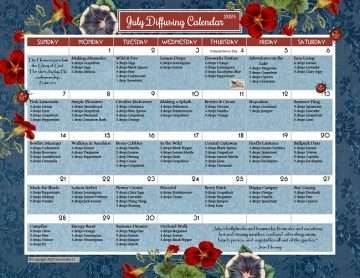 July 2024 Essential Oils Diffusing Calendar