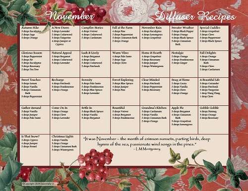 November Essential Oils Diffusing Collection